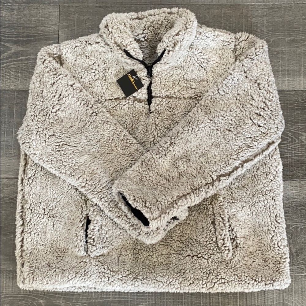 THE SOFTEST, COZIEST SHERPA EVER QUARTER ZIP